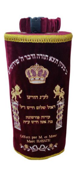 Torah Mantle Standard lion pillars