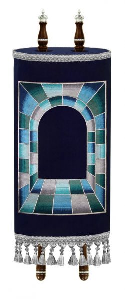 Torah Mantle Window Stained glass