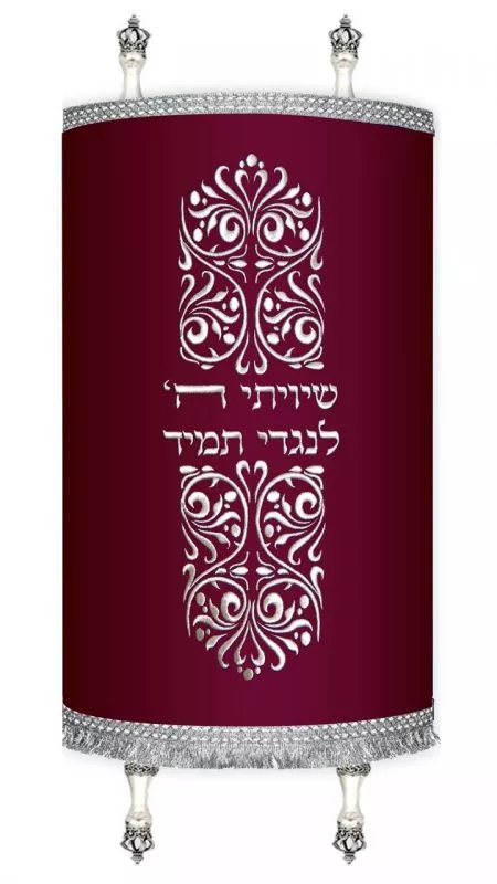 ⁦מעיל לספר תורה עיטורים ארוך / T71⁩ – תמונה ⁦4⁩