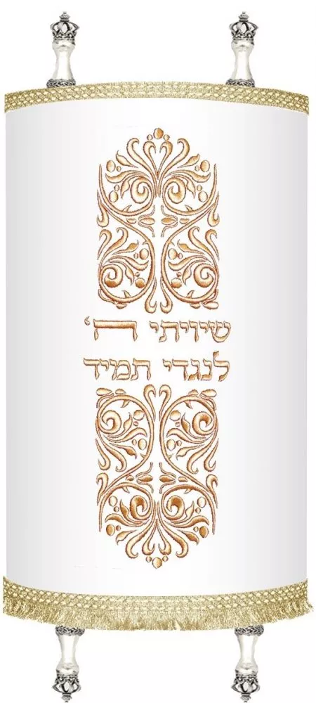⁦מעיל לספר תורה עיטורים ארוך / T71⁩ – תמונה ⁦3⁩