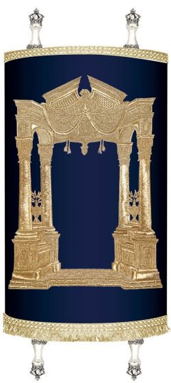 Torah Mantle Vilna Gate full embroidery Three dimensional