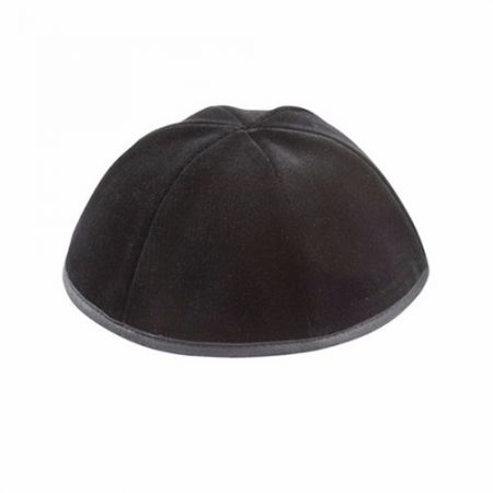 Black velvet Kippah 6 parts with a trim In high shape