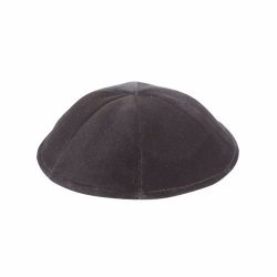 Black velvet Kippah 6 parts without trim In Half high shape