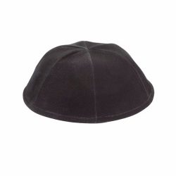 Black velvet Kippah 6 parts without trim In high shape