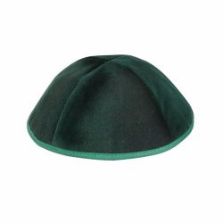 Green velvet Kippah 4 parts with a trim In high shape