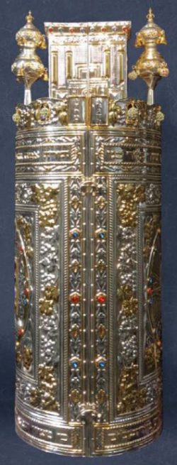 Torah case beit hamikdash brilliant silver