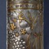 Torah scroll case Seven Species Oxidized silver
