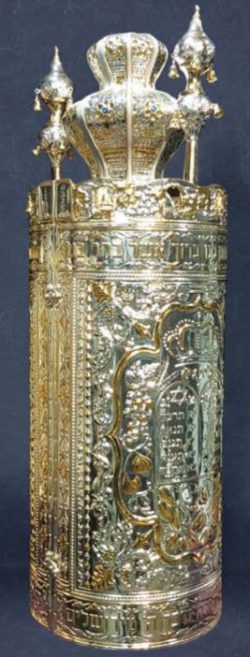 Torah scroll case luchot habrit brilliant silver