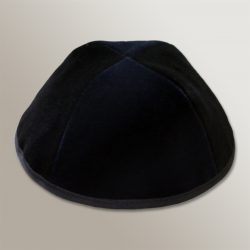 Velvet kippah navy blue and black