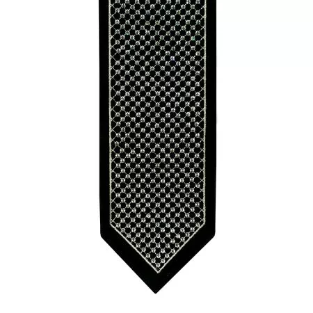 Atarah for Tallit on black velvet with small round Swarovski stones