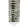 Atarah for Tallit with golden rectangle crystal on natural wool - Image 3