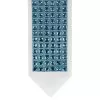 Atarah for Tallit with turquoise square Crystal on natural wool - Image 2