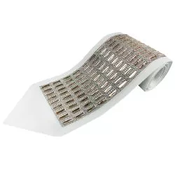 Atarah for Tallit with copper rectangular Crystal on natural wool