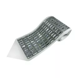 Atarah for Tallit with transparent rectangular Crystal on natural wool