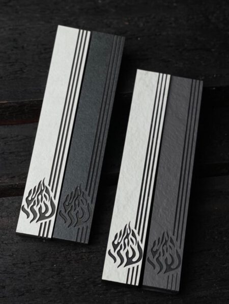 Mezuzah case, made of concrete-like wood, haesh sheli
