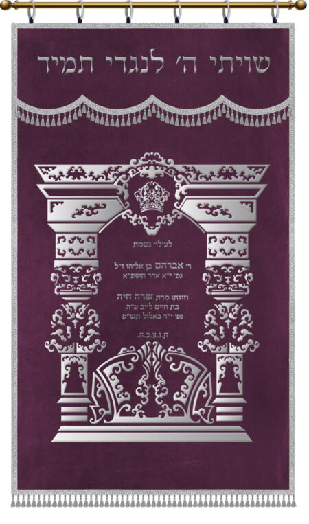 Parochet Eliyahu's Gate purple