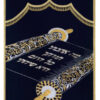 Parochet Open Scroll gold blue