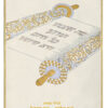 Parochet Open Torah Scroll White