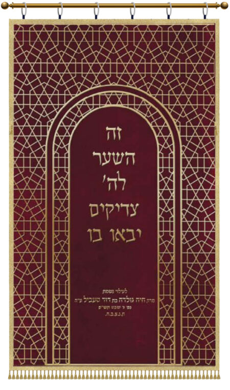 Parochet Textured Magen David Red