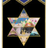 Parochet Magen David Tribes duo colors black