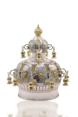 Torah Crown – Silver-Plated “Royal” Model with Gold Highlights