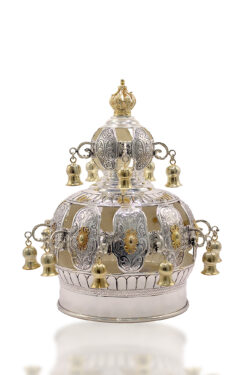 Torah Crown – Silver-Plated “Royal” Model with Gold Highlights