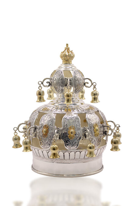 Torah Crown – Silver-Plated “Royal” Model with Gold Highlights